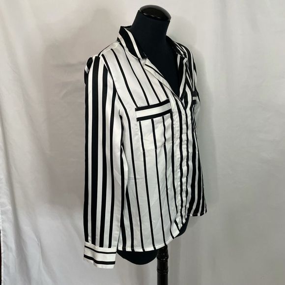 Volcom Stripped Button Down Blouse - Women’s 10 - Picture 3 of 8